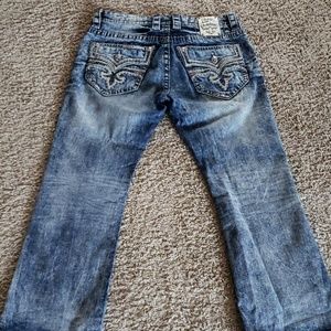 Mens rock revival bootcut jeans
